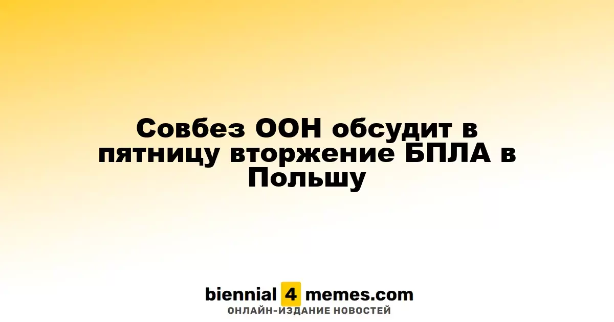 Совет Безопасности ООН соберется в пятницу для обсуждения вторжения дронов в Польшу