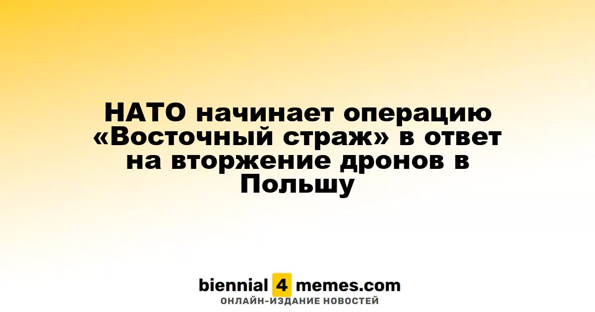 НАТО начинает операцию «Восточный страж» в ответ на вторжение дронов в Польшу