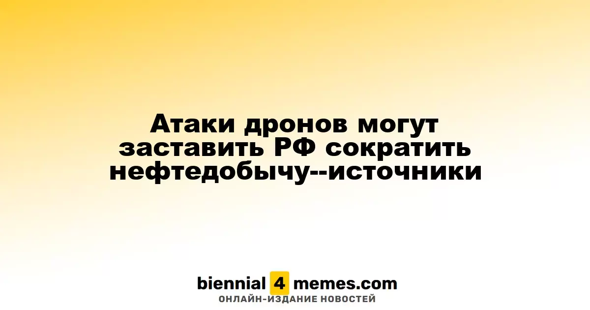 Удары дронов могут привести к снижению нефтедобычи в России — источники