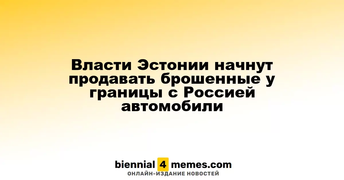 Эстония начнет распродажу покинутых автомобилей на границе с Россией
