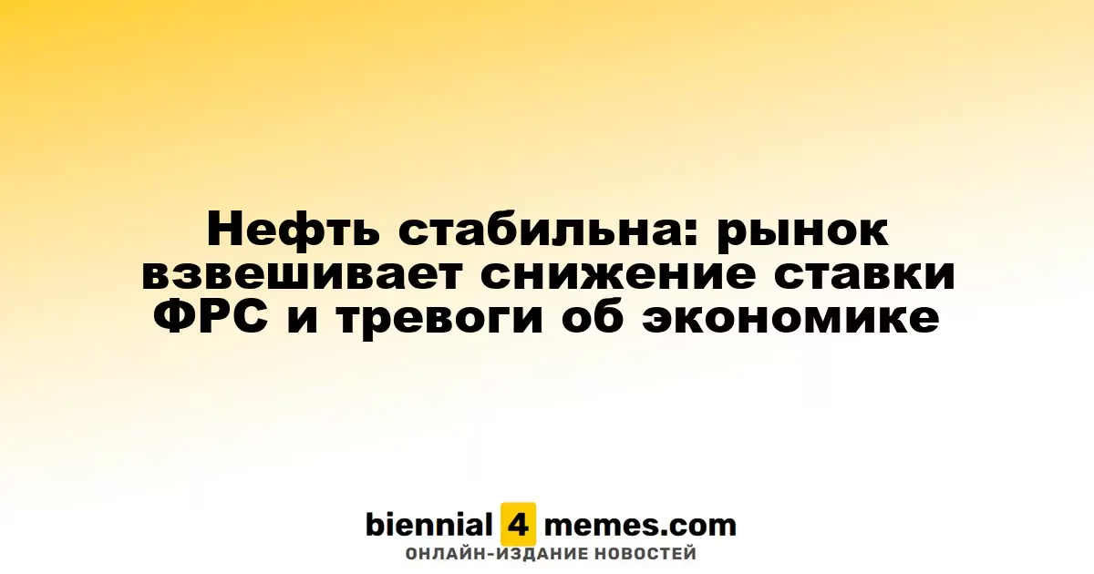 Цены на нефть остаются на месте: рынок анализирует снижение ставки ФРС и экономические риски