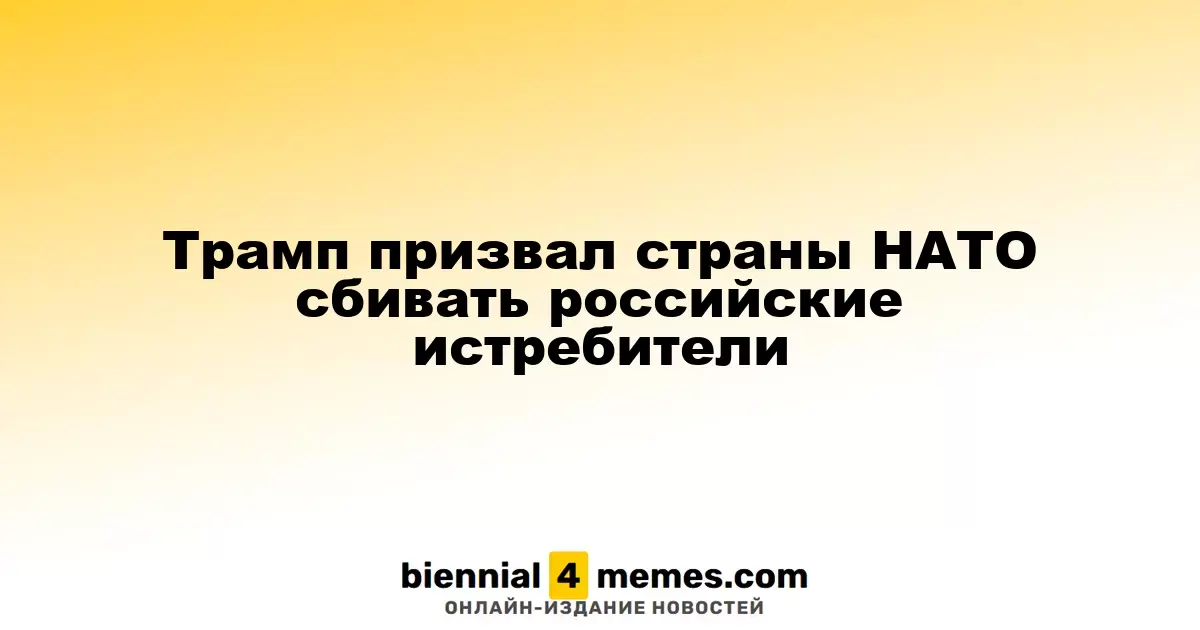 Трамп призывает НАТО к действиям против российских истребителей