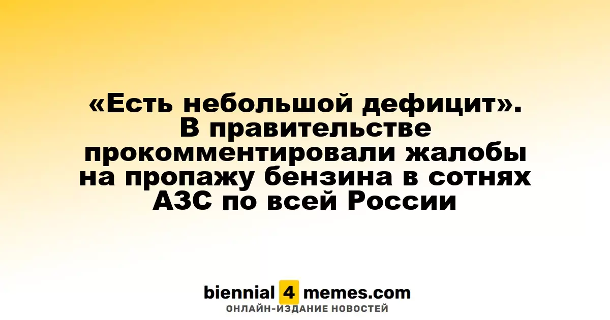«Есть небольшой дефицит». В правительстве прокомментировали жалобы на пропажу бензина в сотнях АЗС по всей России