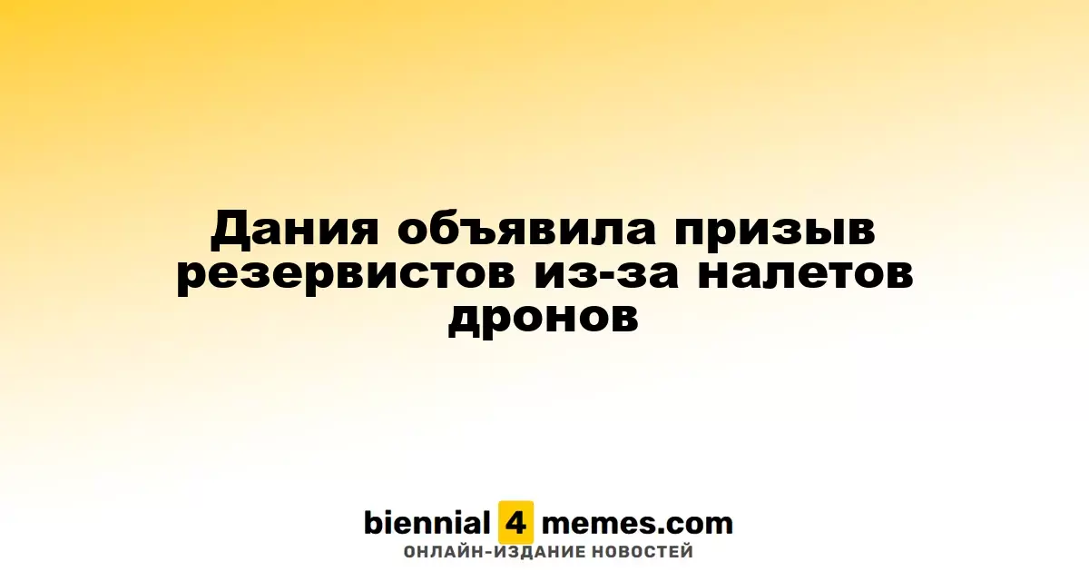Дания объявила призыв резервистов из-за налетов дронов