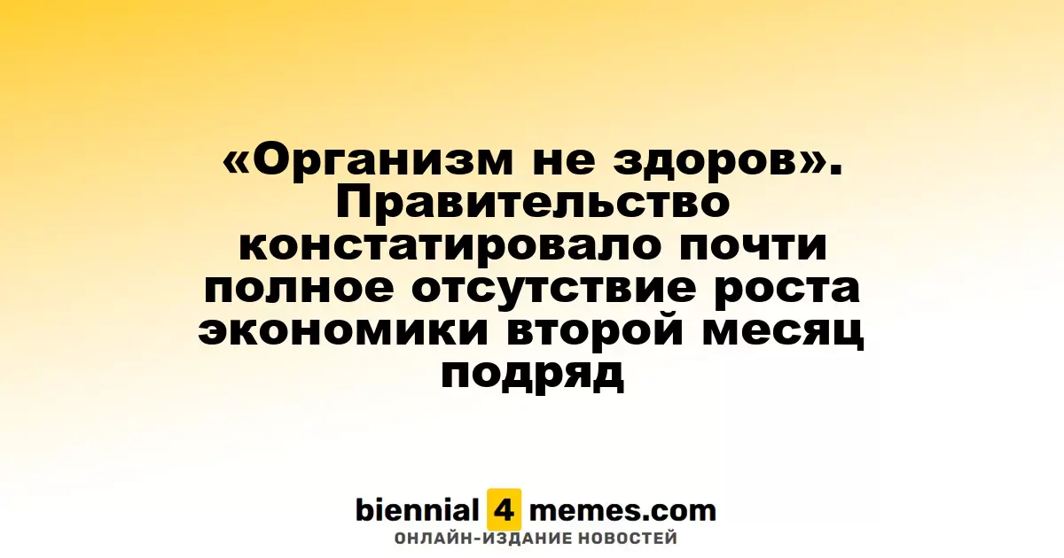 «Организм не здоров». Правительство констатировало почти полное отсутствие роста экономики второй месяц подряд