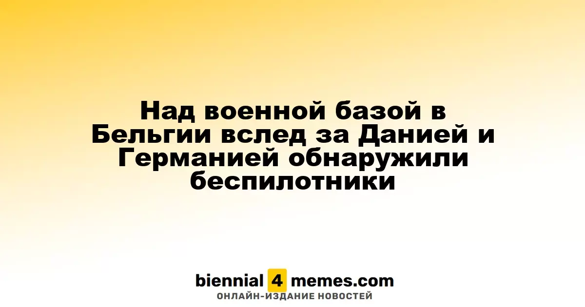 Над военной базой в Бельгии зафиксированы дроны, как и в Дании и Германии