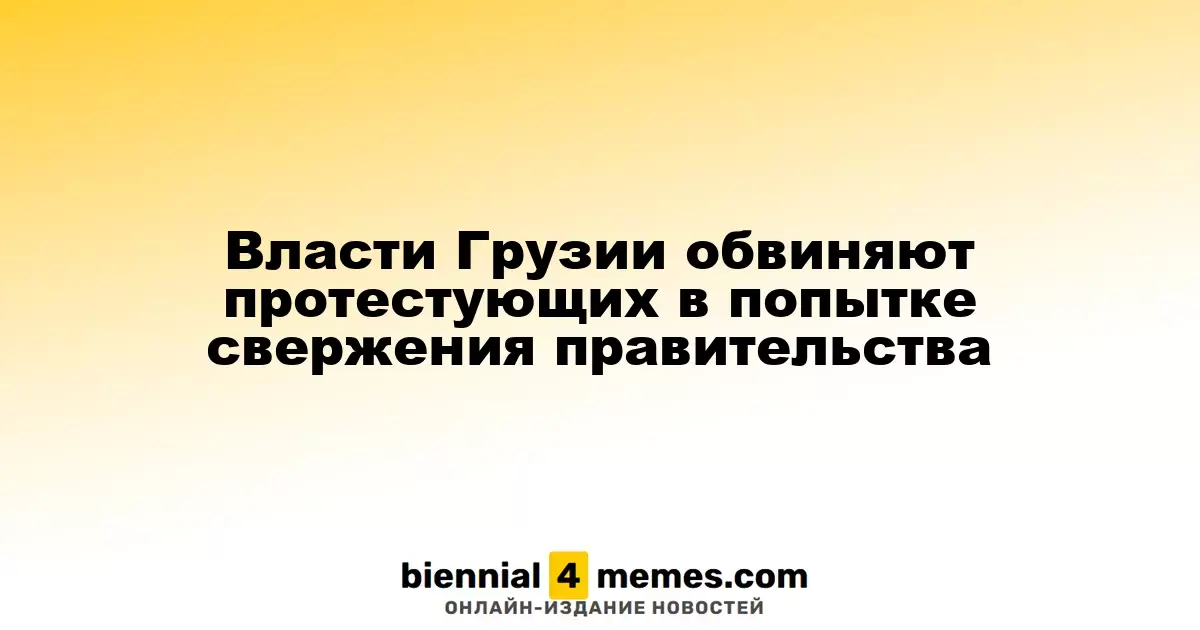 Грузинские власти обвиняют демонстрантов в попытке свержения власти