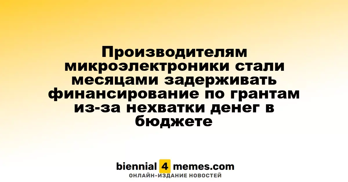 Производители микроэлектроники сталкиваются с длительными задержками финансирования по грантам из-за бюджетных трудностей