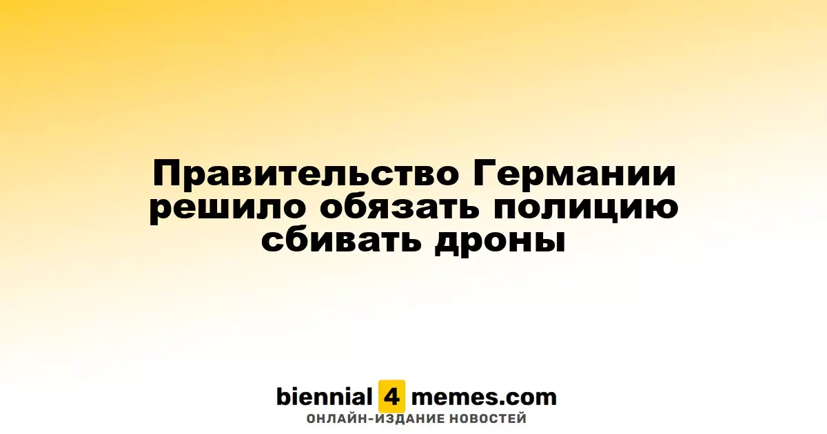 Германия вводит закон о сбивании дронов полицией