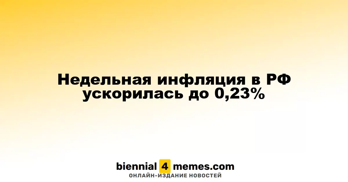 Инфляция в России за неделю возросла до 0,23%