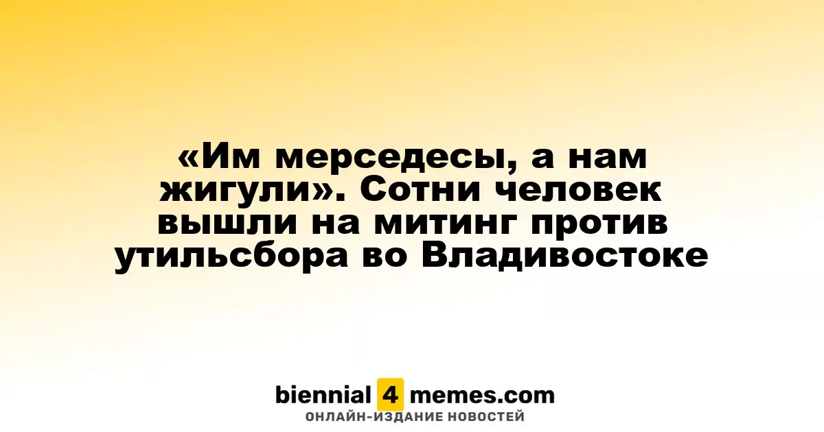 «Им роскошные авто, а нам старые модели». Владивостокцы протестуют против утильсбора