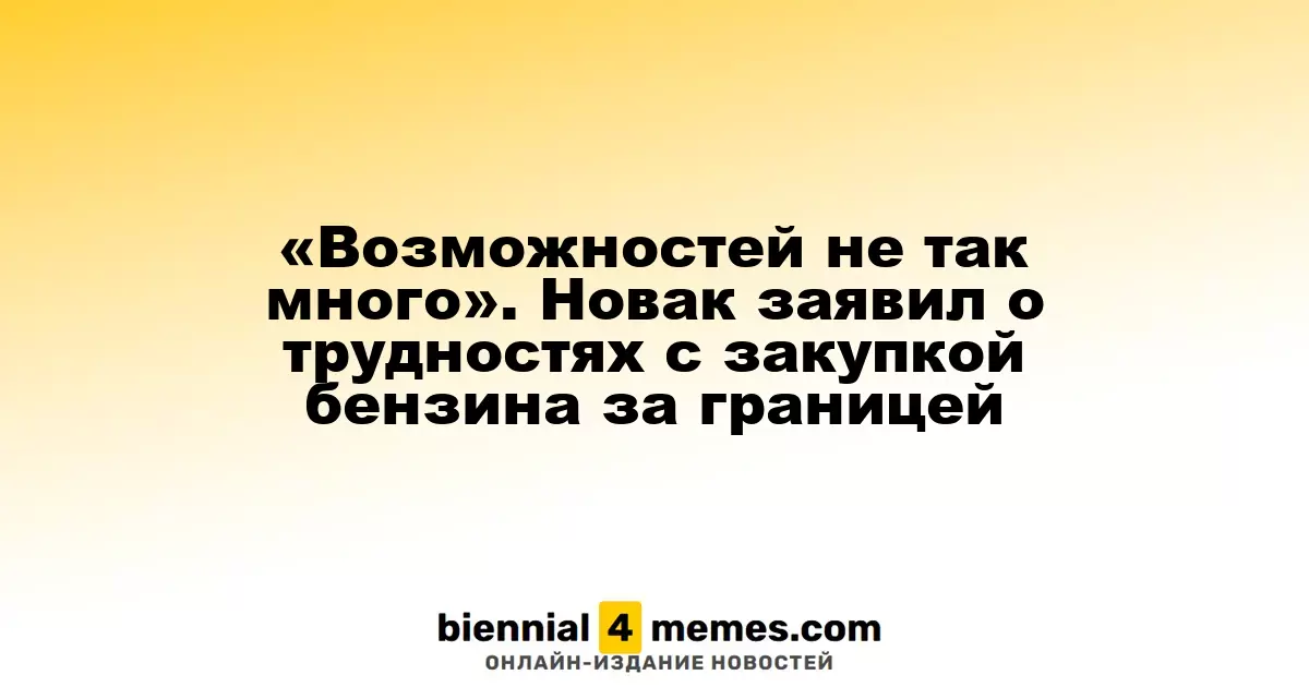 «Ограниченные возможности импорта» - Новак о сложностях с закупкой бензина за рубежом