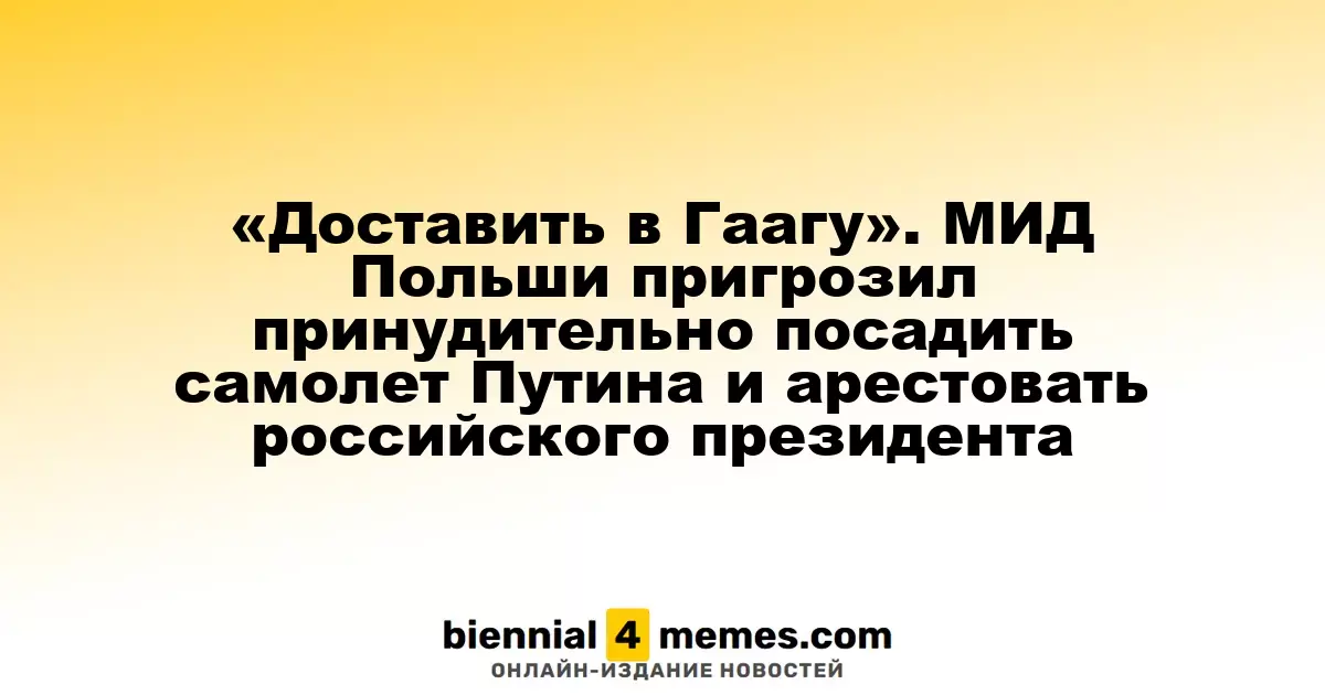 «Принудительная посадка в Гааге». Польша угрожает арестом Путину при перелете через свою территорию