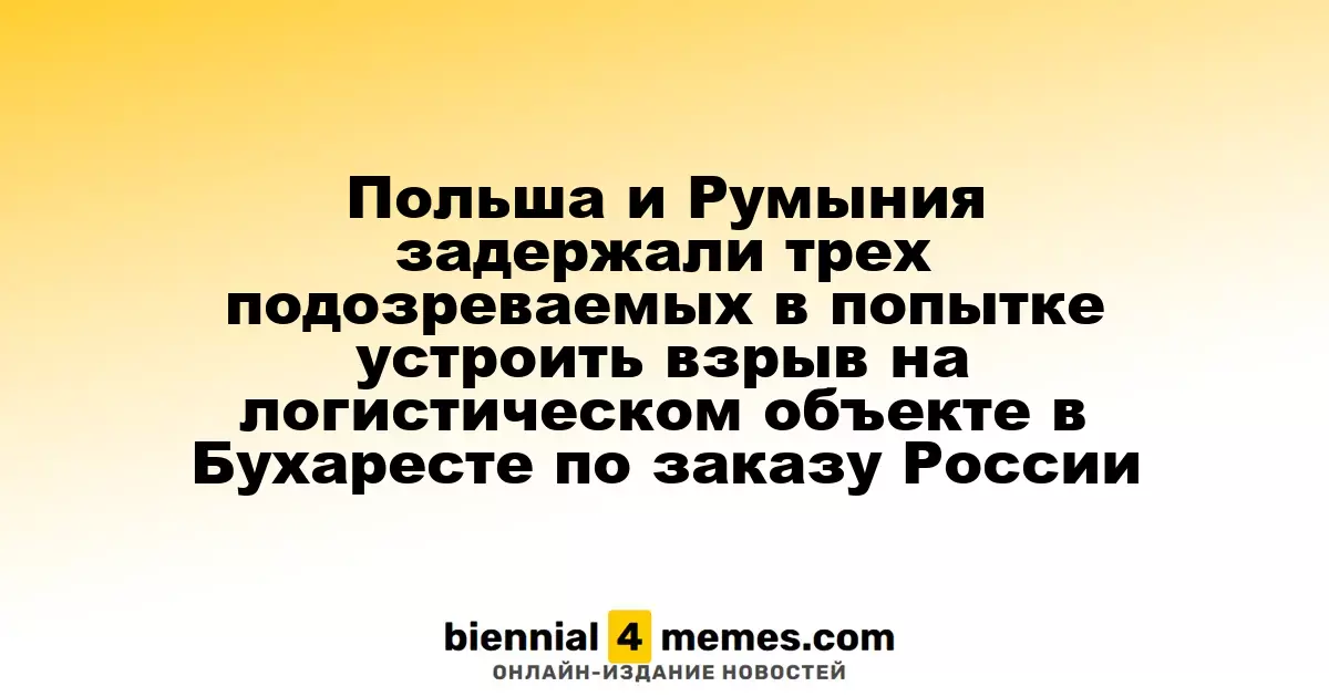 Польша и Румыния задержали трех подозреваемых в попытке устроить взрыв на логистическом объекте в Бухаресте по заказу России