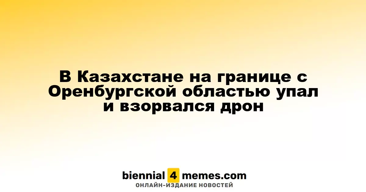 В Казахстане на границе с Оренбургской областью произошел инцидент с дронов