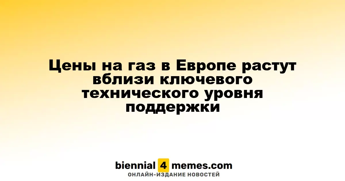 Цены на газ в Европе растут вблизи ключевого технического уровня поддержки