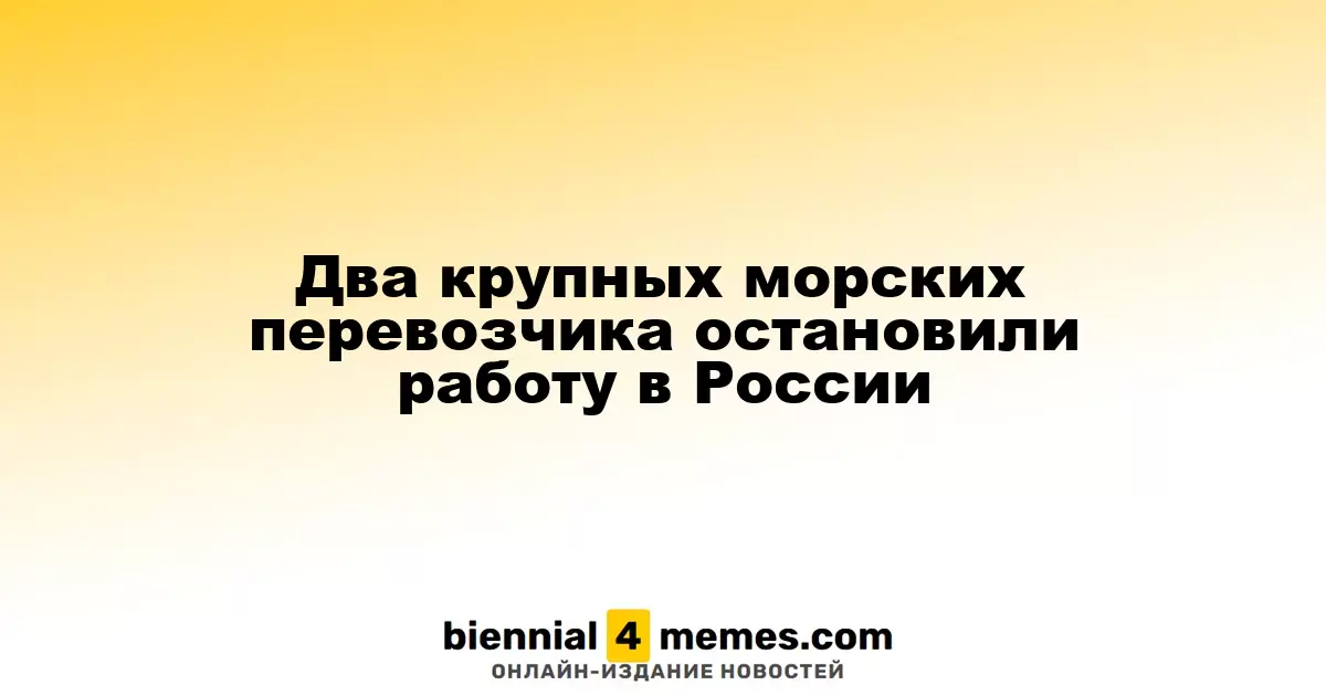 Два крупных морских перевозчика остановили работу в России