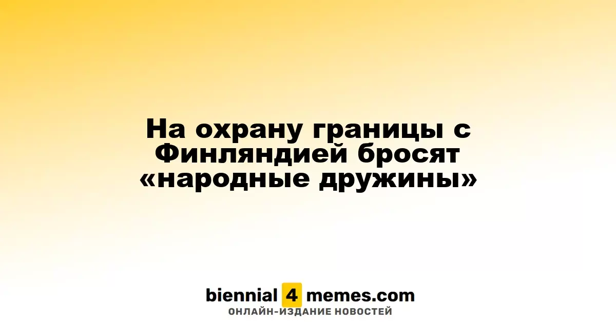 На защиту границы с Финляндией будут сформированы добровольные отряды