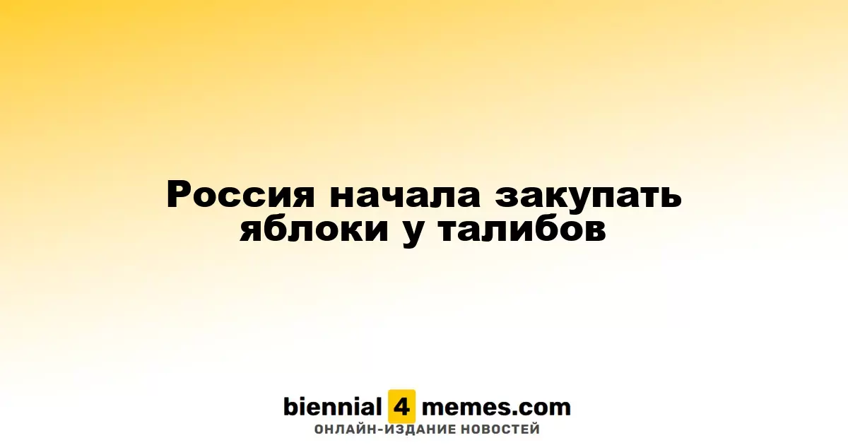 Россия начала импортировать яблоки из Афганистана под контролем Талибана
