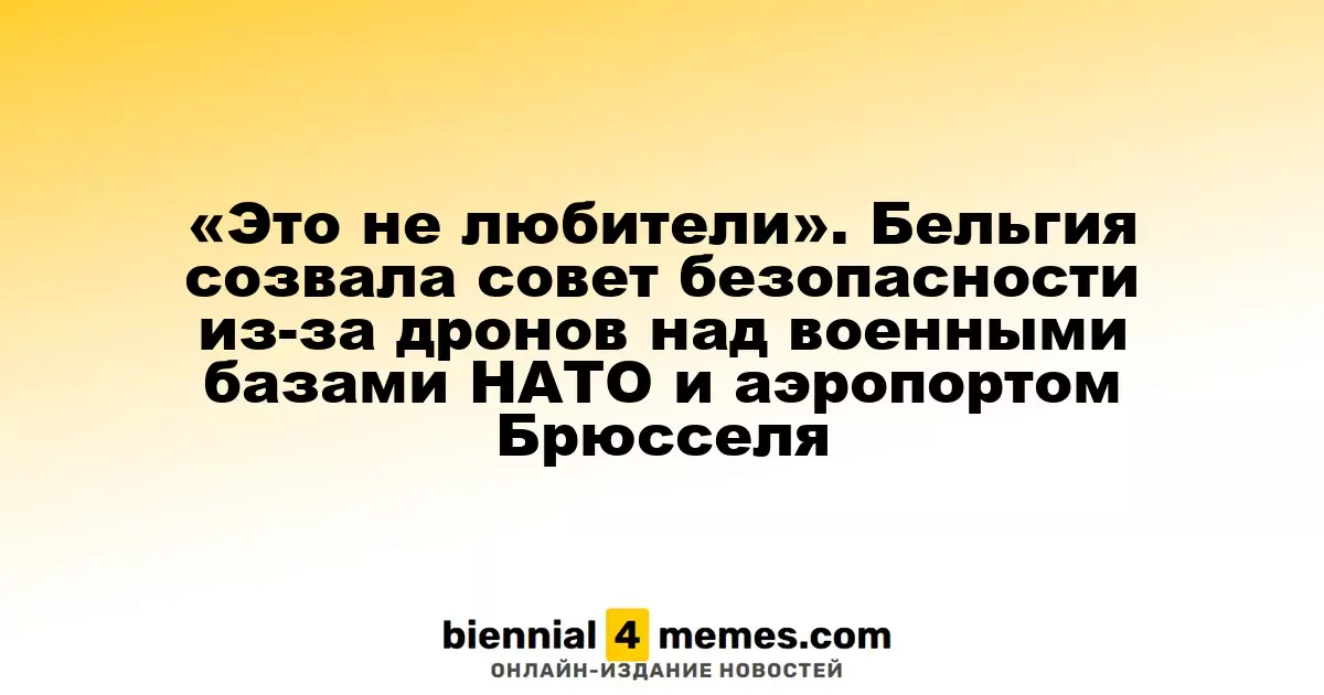 «Это не случайные лица». Бельгия созывает совещание по безопасности из-за дронов над военными объектами НАТО и брюссельским аэропортом