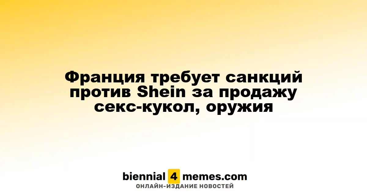Франция требует введения санкций против Shein из-за продажи сексуальных кукол и оружия