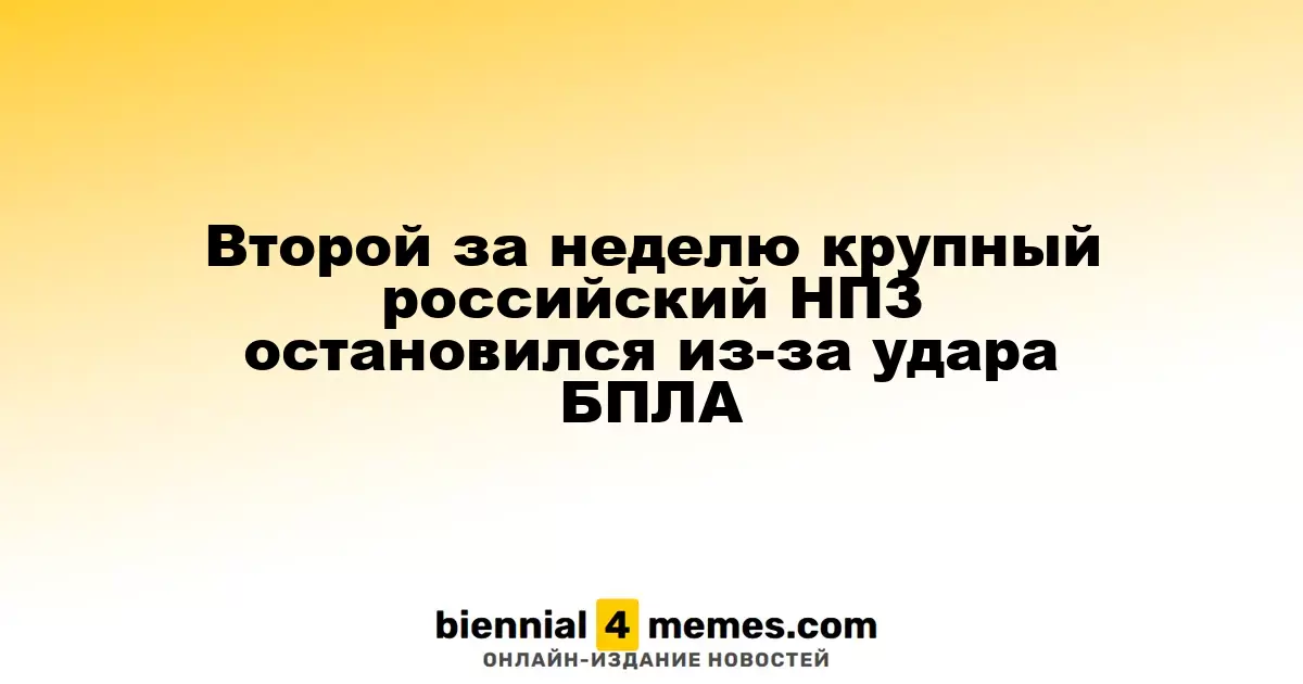 Еще один крупный НПЗ в России приостановил работу после атаки дронов