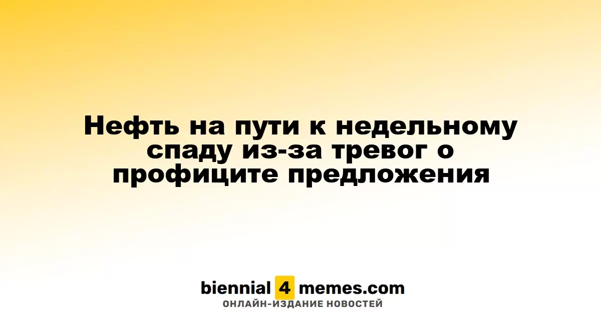 Нефтяные котировки движутся к недельному снижению на фоне опасений переизбытка предложения
