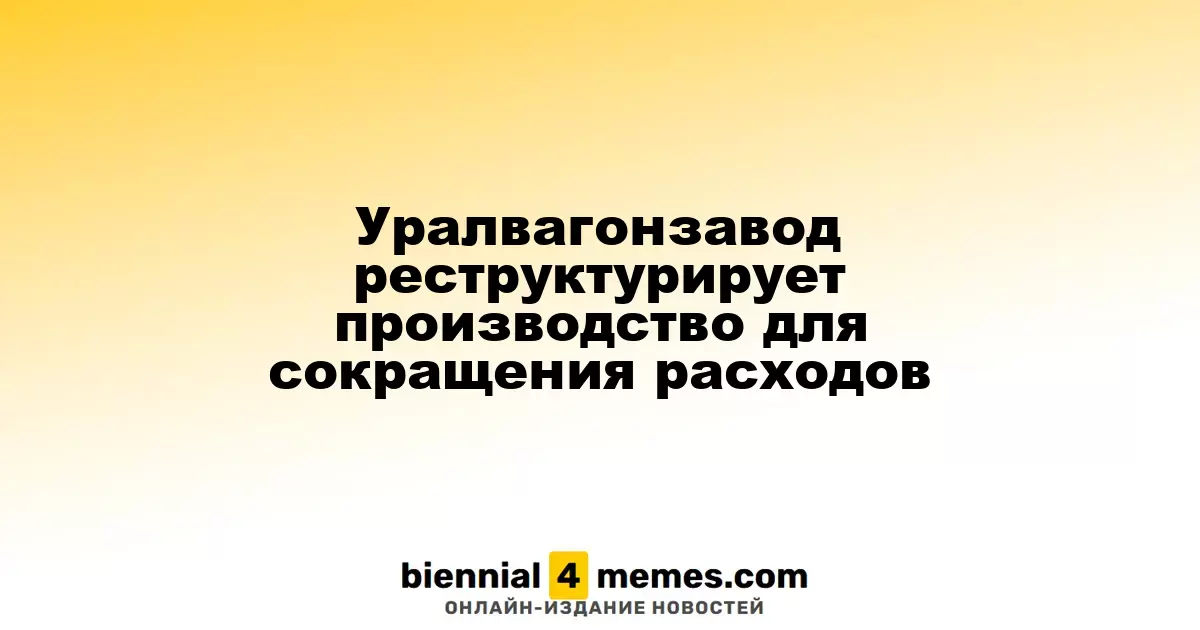 Уралвагонзавод оптимизирует производство для снижения затрат