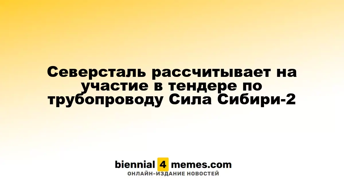 Северсталь намерена участвовать в тендере на поставку труб для газопровода Сила Сибири-2