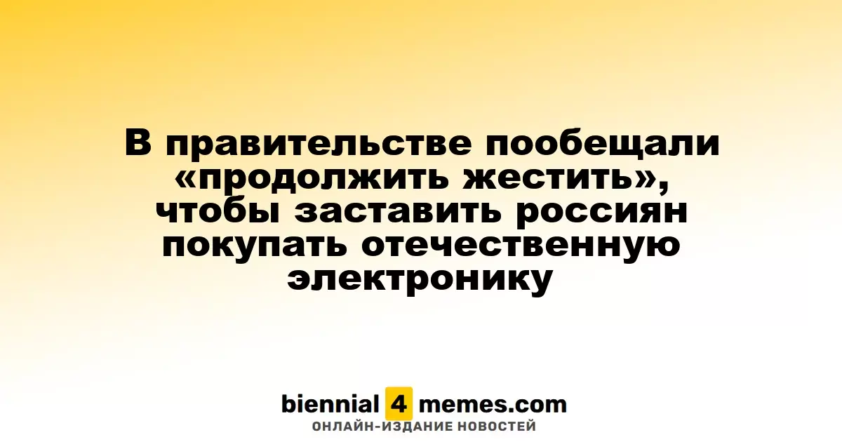 В правительстве пообещали «продолжить жестить», чтобы заставить россиян покупать отечественную электронику