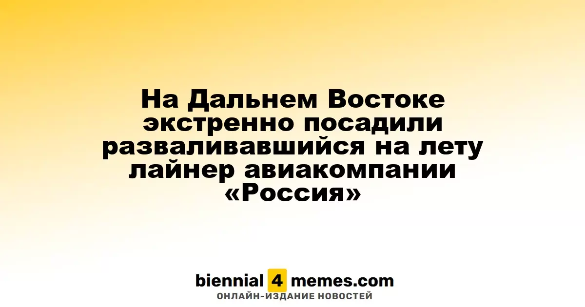 На Дальнем Востоке экстренно посадили разваливавшийся на лету лайнер авиакомпании «Россия»
