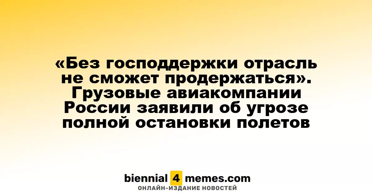 Грузовые авиаперевозки в России на грани коллапса без поддержки государства