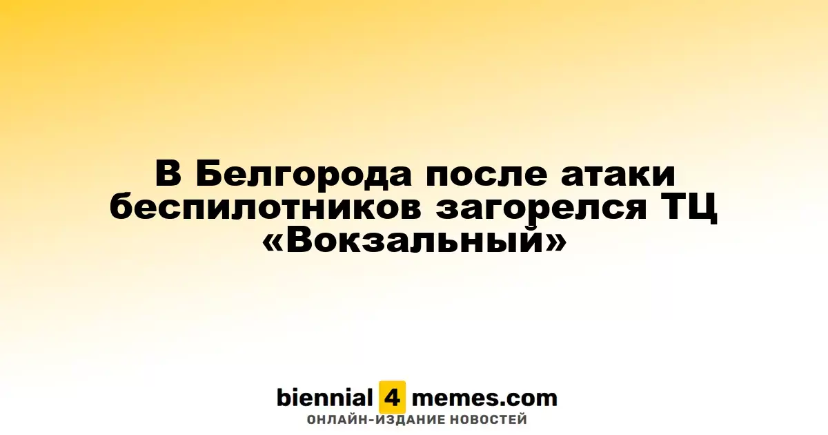 В Белгородской области после атаки дронов загорелся торговый центр «Вокзальный»