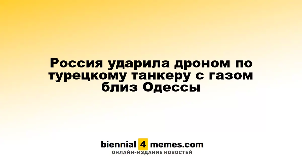 Россия атаковала турецкий газовый танкер дроном у побережья Одессы