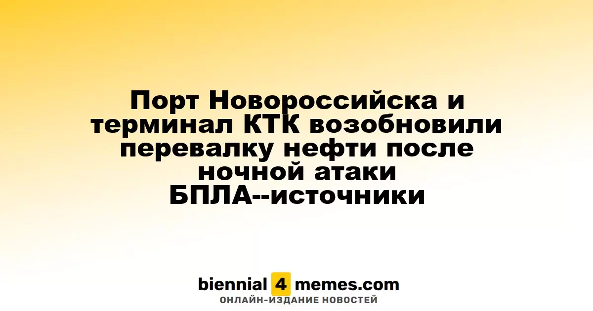 Новороссийский порт и терминал КТК вновь начали обработку нефти после ночной атаки дронов