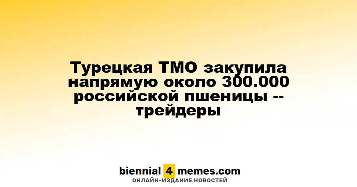 Турецкая TMO осуществила прямую закупку около 300.000 тонн пшеницы из России — трейдеры