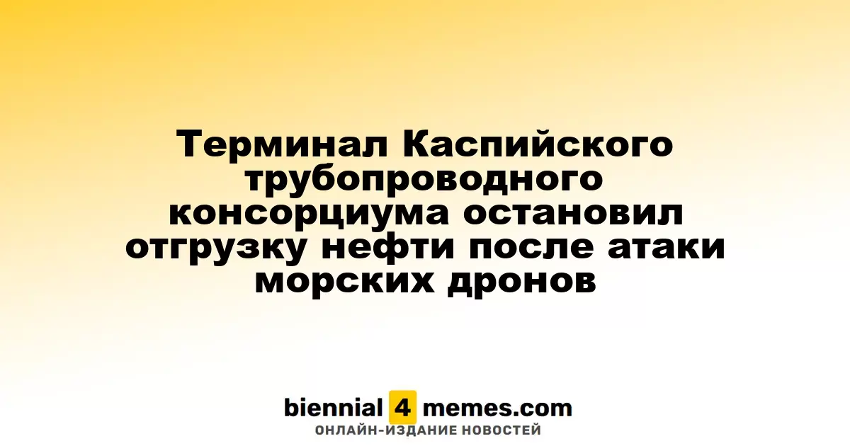 Каспийский трубопроводный консорциум приостановил отгрузку нефти после атаки беспилотников