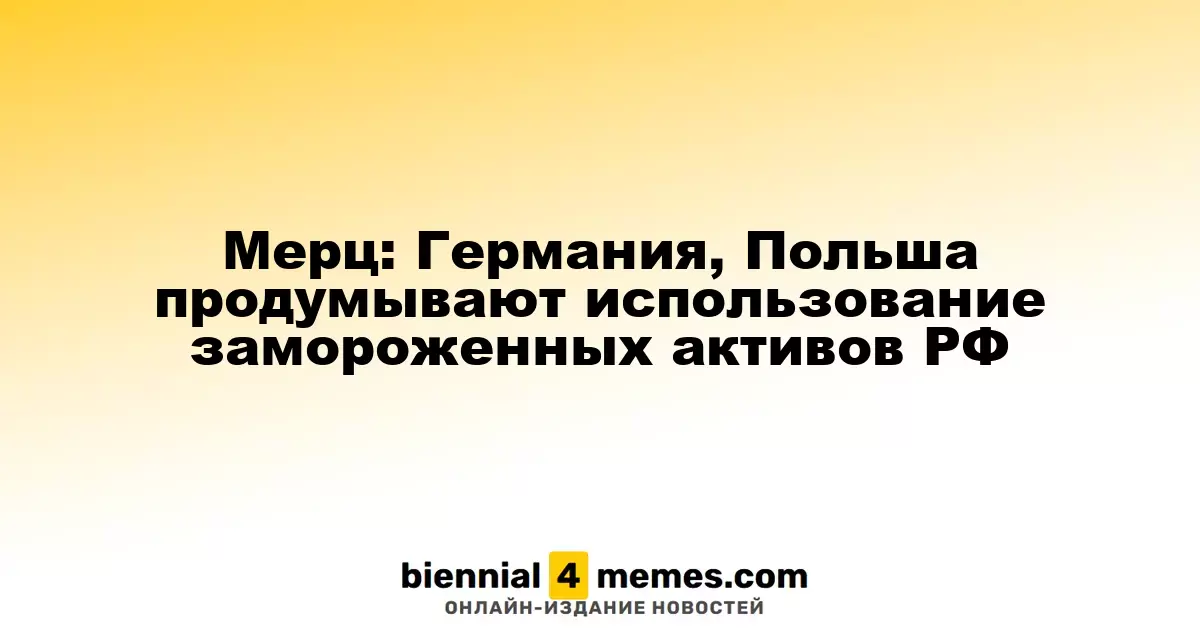 Мерц: Германия и Польша разрабатывают план по использованию замороженных активов России