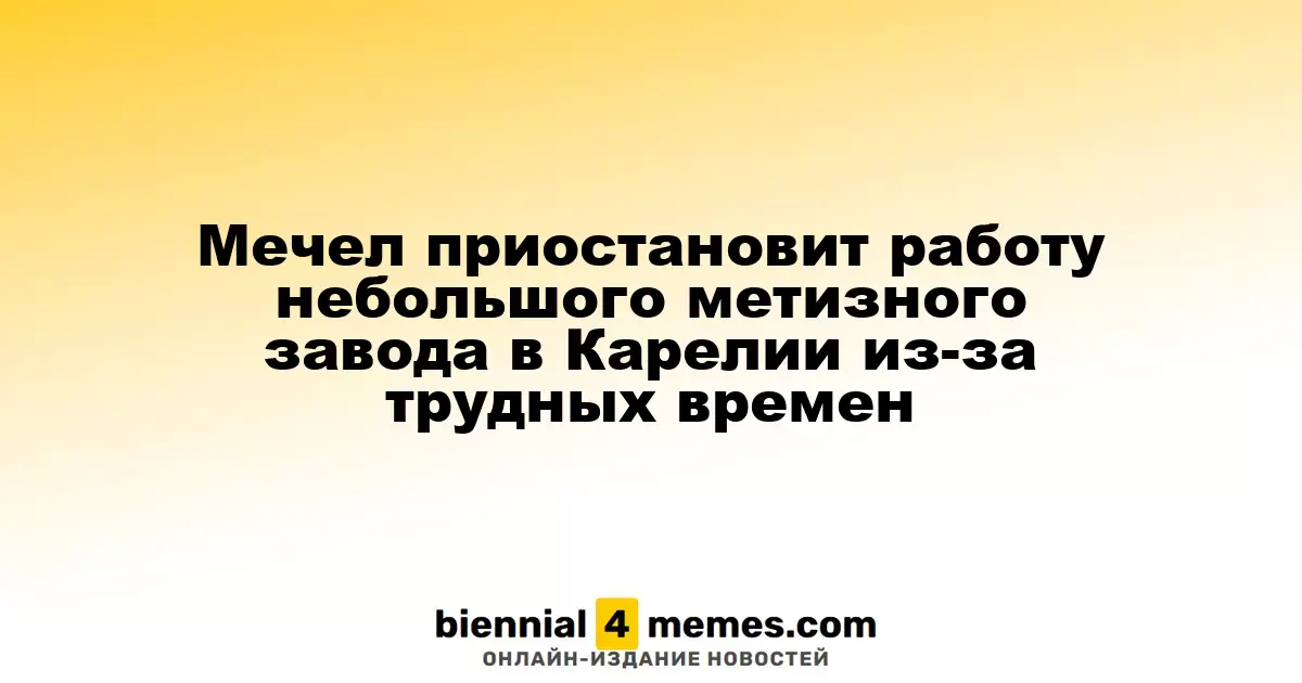 Мечел временно закроет небольшой завод в Карелии из-за экономических трудностей