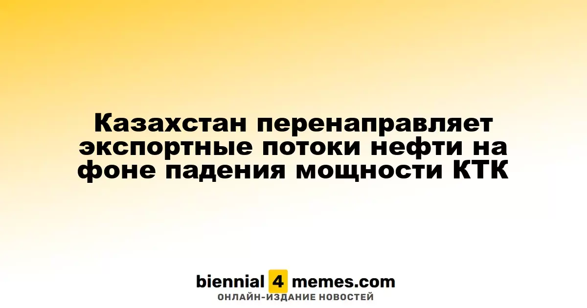 Казахстан перенаправляет экспортные потоки нефти на фоне падения мощности КТК