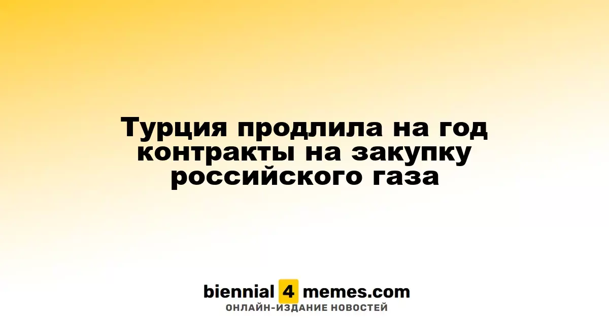 Турция продлила контракты на импорт российского газа еще на год
