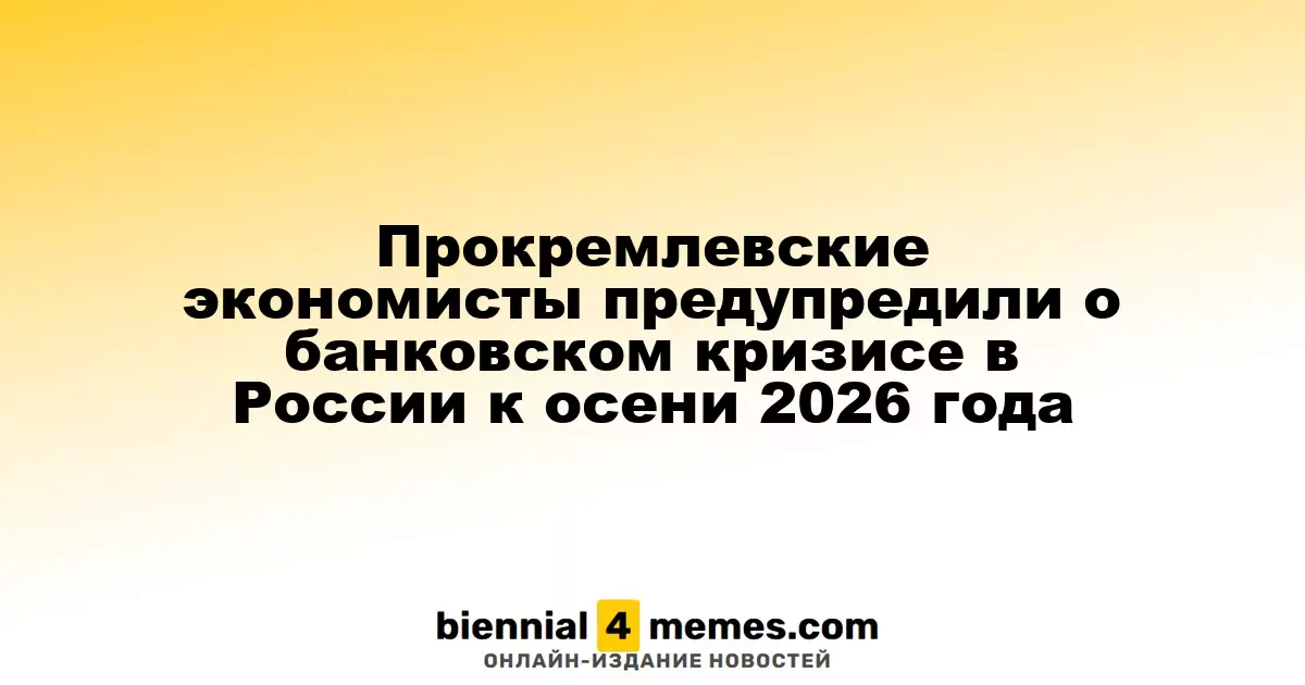 Эксперты, близкие к Кремлю, предостерегли о возможном банковском кризисе в России к осени 2026 года