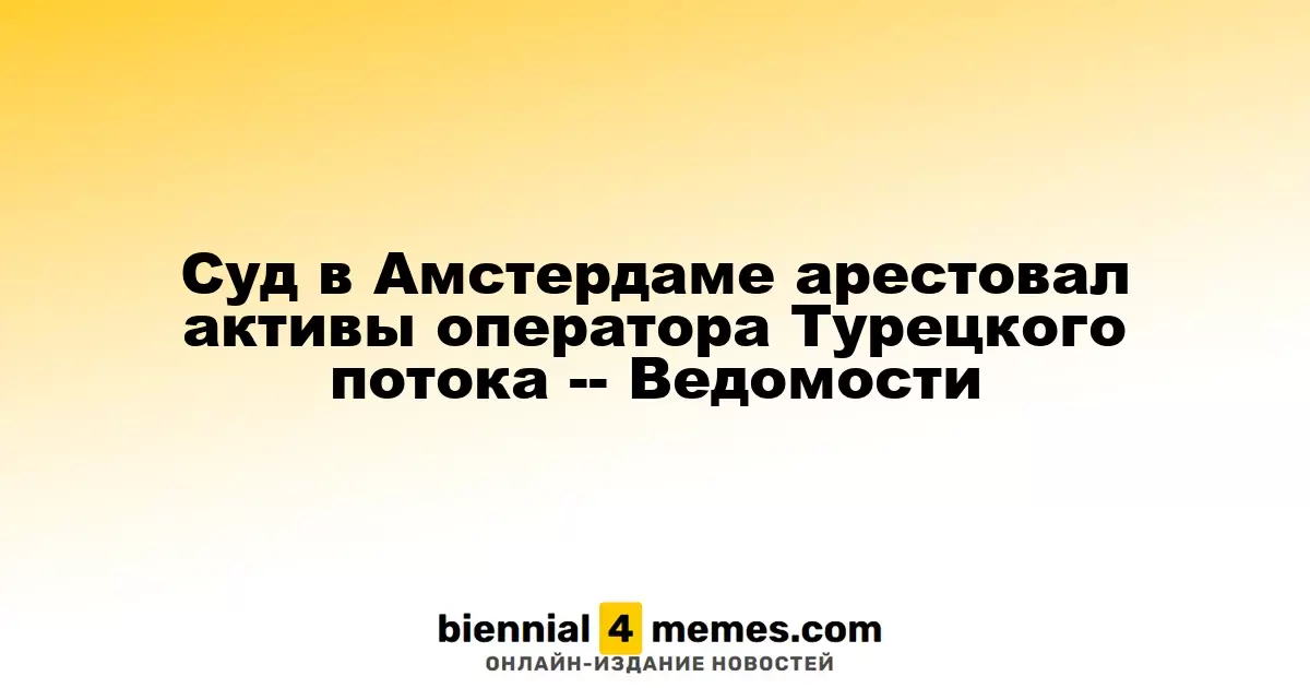 Амстердамский суд арестовал активы оператора Турецкого потока