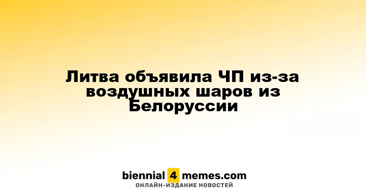 Литва ввела чрезвычайное положение из-за белорусских воздушных шаров
