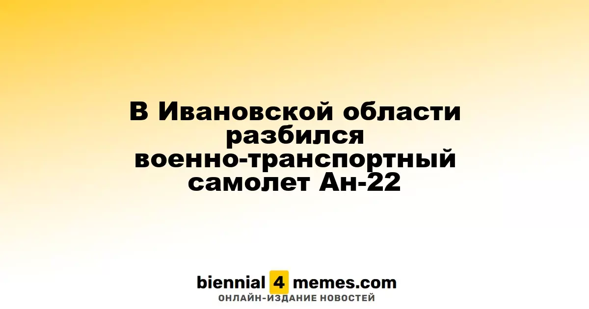 В Ивановской области потерпел аварию военно-транспортный самолет Ан-22