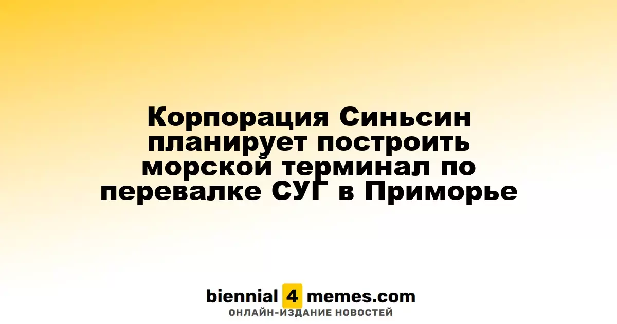 Корпорация Синьсин намерена построить терминал для перевалки сжиженного газа в Приморье
