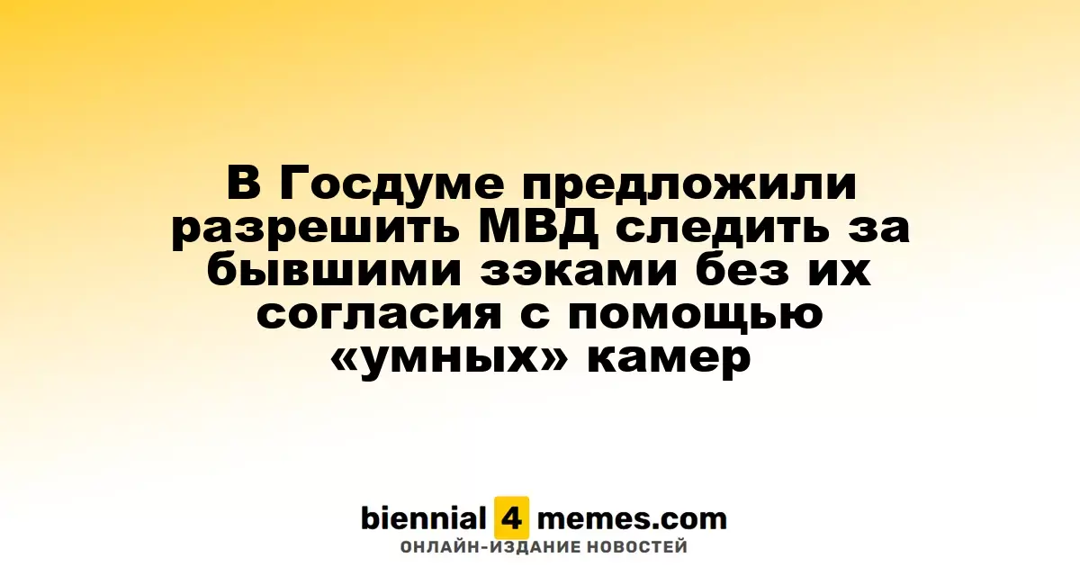 В Госдуме предложили предоставить МВД возможность следить за бывшими заключенными без их согласия с помощью интеллектуальных камер