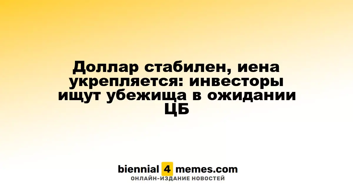 Доллар на месте, иена растет: инвесторы ищут безопасность перед заседаниями центробанков