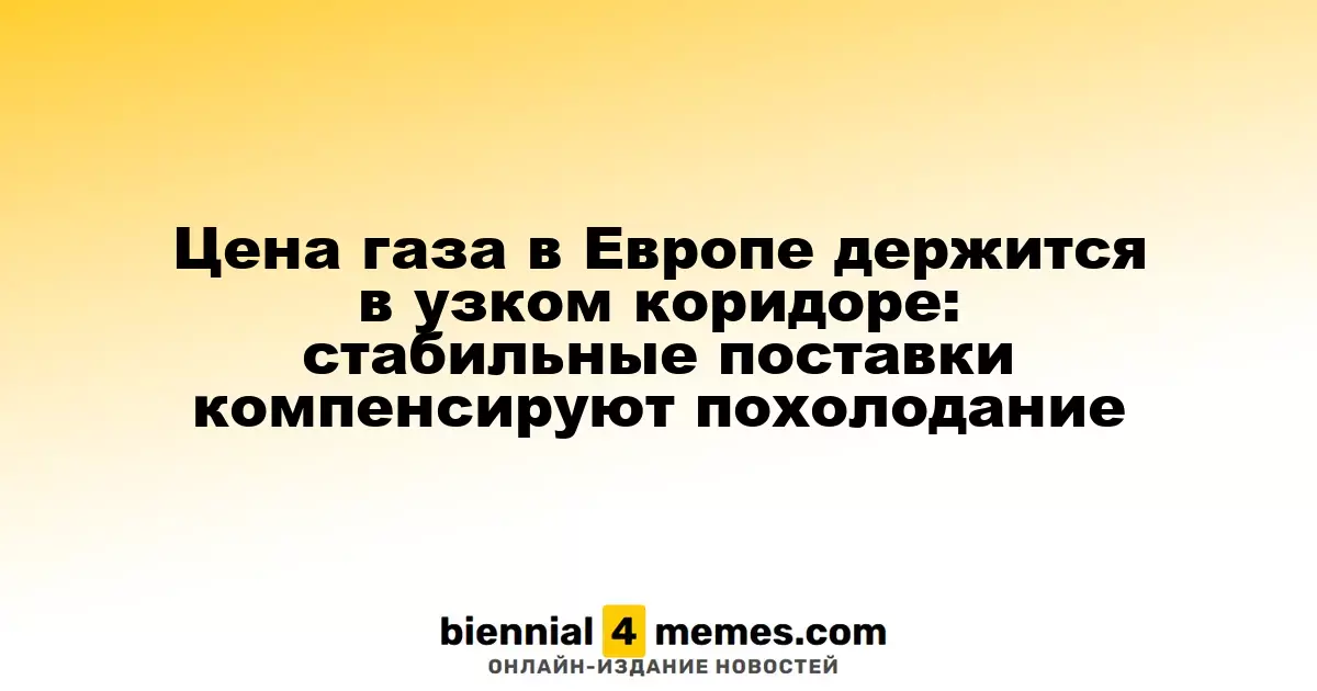 Цены на газ в Европе остаются стабильными: надежные поставки противостоят похолоданию